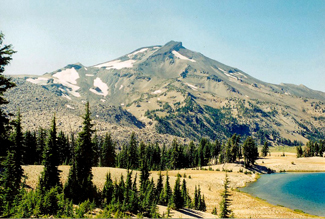 Photo of the South Sister taken from the Green Lakes